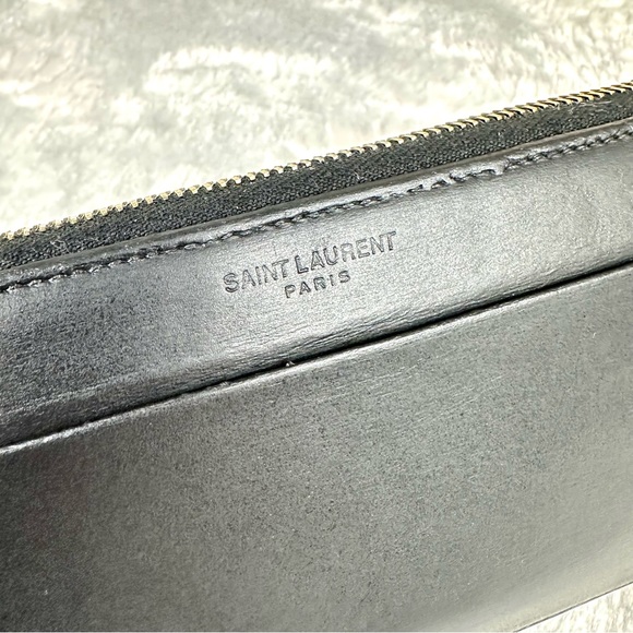 Saint Laurent Matte Black Leather Long Wallet - Picture 5 of 16